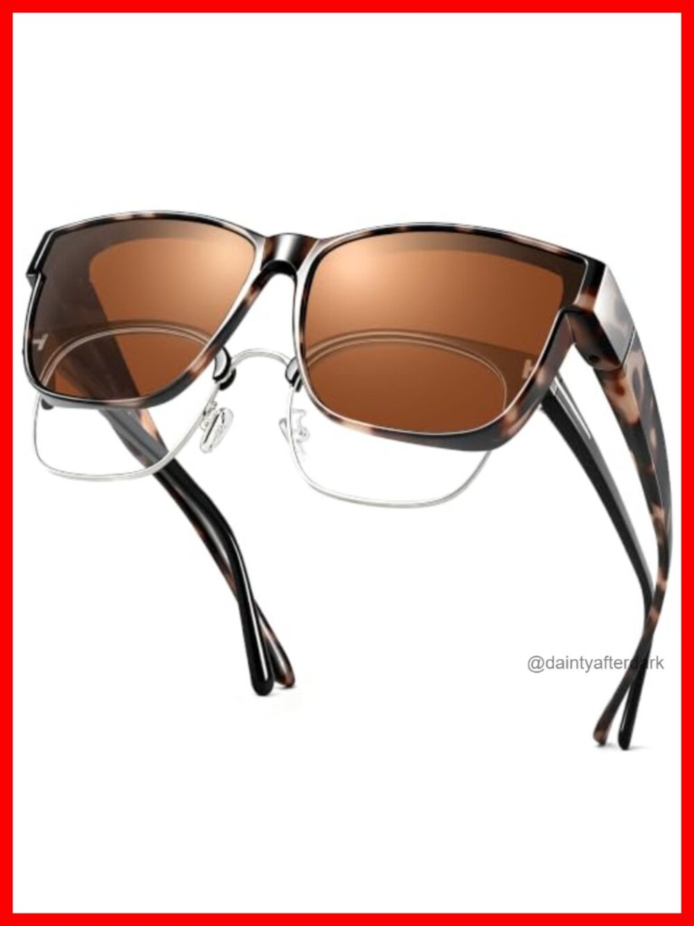 Polarized Fit Over Sunglasses TR90 Square Frame UV400 Unisex